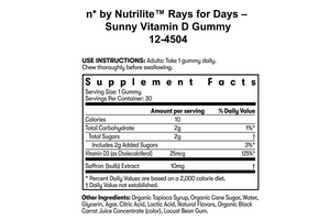 n* by Nutrilite™ Rays for Days ­– Sunny Vitamin D Gummies Dietary Supplement